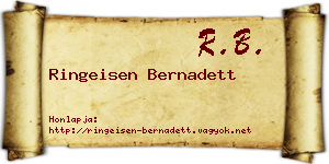 Ringeisen Bernadett névjegykártya